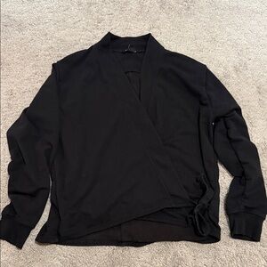 Athleta Elegant Black Wrap Top